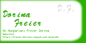 dorina freier business card